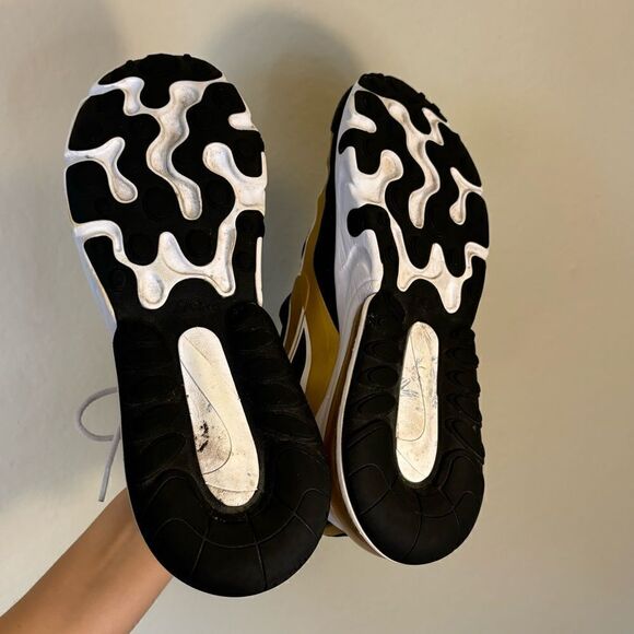 Nike Air Max 270 React Metallic Gold Sneakers Size 7.5 - Picture 13 of 14